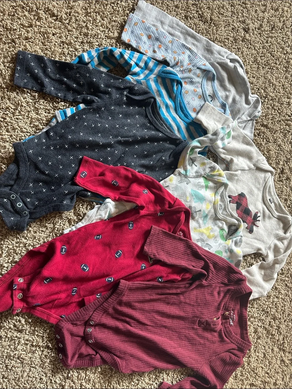 Baby Long-Sleeve Bodysuit Set - 6-9 Mo